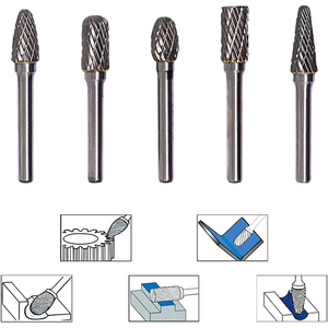 10pcs Set 1/8&quot; 3mm*6mm For Wood <strong>Carving</strong> Metal Working Abrasive <strong>Tool</strong> Doubl Cut Tungsten Carbide Burr Set - Product Image 5