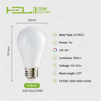 Luces Nocturnas LED B22/E27 de 9W y 900LM Más Vendidas, con Control Remoto, Larga Duración, 3000-4000K-6500K, para Hogar Inteligente y Uso Residencial