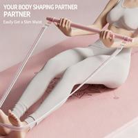 Barra de Pilates de TPE con Banda de Resistencia, Barra de Tonificación para Yoga, para Gimnasio en Casa, Venta al por Mayor, OEM, Personalizada de Fábrica