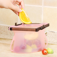 Sacs de rangement écologiques réutilisables, sans bpa, en Silicone, avec fermeture éclair, pour le stockage des aliments