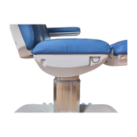 Lit de beauté électrique multifonctionnel en cuir PU bleu pour SPA corporel, massage thérapeutique et injection en chirurgie esthétique