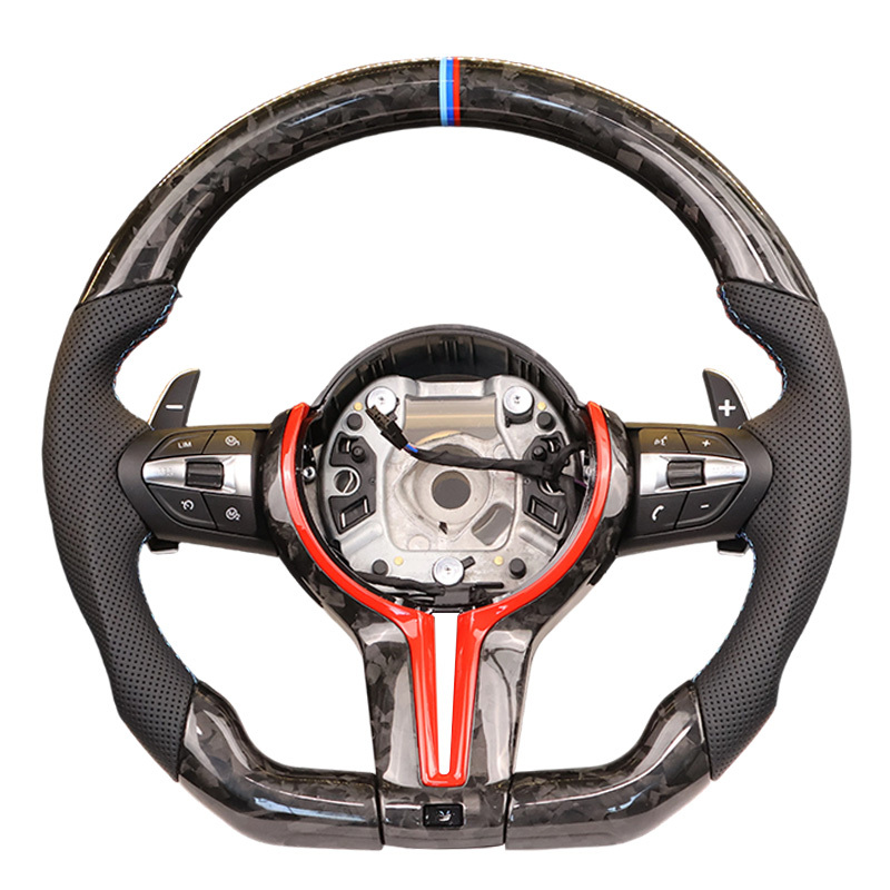 Custom Blue Forged Carbon Lenkrad Steering Wheel (BMW Fitment), photo 2