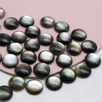 Natürliche Weiße Perlmutt-Cabochons, Rund mit Flacher Rückseite, DIY-Perlen für Ringe, Ohrringe, Schmuckherstellung und Bastelbedarf