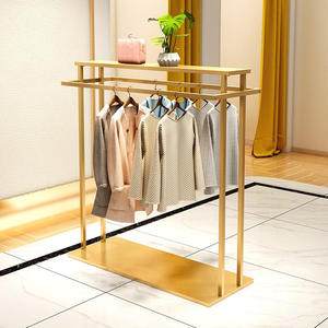 Espositore a Doppia Fila con Tubi Quadrati, Stile Moderno per Negozi di Abbigliamento, Appendiabiti da Terra per Negozi di Abbigliamento Maschile e Femminile, Produzione Diretta - Product Image 3