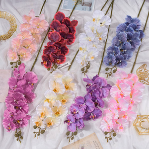 Bouquets d'orchidées Phalaenopsis artificielles, fleurs en soie, décorations de mariage, fabrication artisanale, moulage par injection YG-Phalaenopsis - Product Image 1