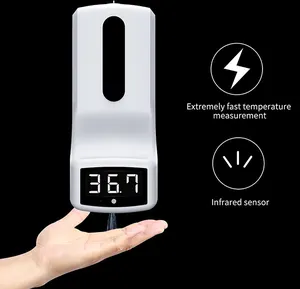Nontouch 손 소독제 디스펜서 온도 측정 기계 자동 거품 비누 디스펜서 온도계