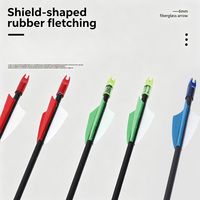 Flèche en fibre de verre de 6 mm, accessoire de tir à l'arc pour arc recurve, pointe de flèche enveloppée de fibre de verre
