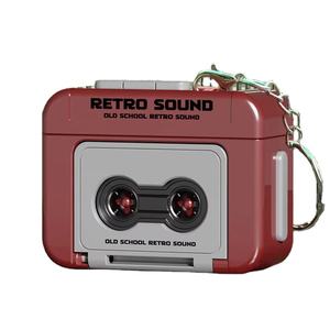 Grabadora de cinta grabable colgante rojo Mini grabación Retro diversión pareja música regalo llavero ornamento <span class=keywords><strong>libro</strong></span> grabación llavero - Product Image 1