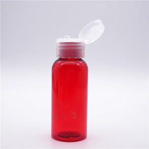 Botella Cosmética Redonda Pequeña Roja de Plástico Reciclado para <span class=keywords><strong>Viaje</strong></span>, Venta al por Mayor - Product Image 5