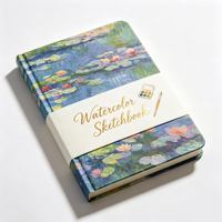 Skizzenbuch A5 mit individuellem Logo, Hardcover, Blanko-Seiten, flach liegend, 120 g/m² dickes Papier, Künstler-Zeichenbuch, personalisiert, Großhandel