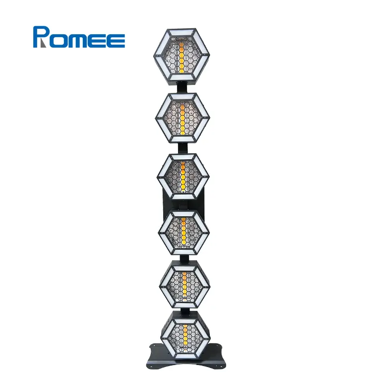 6*60w LED Hexagon Retro Pixel Strip Light Bar With Chasering Effect RGB Outside Auxiliary Light For Club Dj Event Stage Lighting