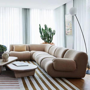 Sofá Modular de Cachemira a Precio Económico, con Espuma al Vacío, Diseño en Forma de L para Sala de Estar de Villa - Product Image 5