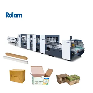 Rolam New Arrival Corrugated Cardboard Folder Gluer Cheap Price Paper Box Making Gluing Machine