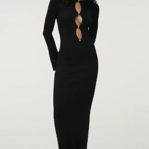 เดรสยาวแขนยาวทรงโบฮีเมียนลำลอง ผ้าลินิน 100% เป็นมิตรกับสิ่งแวดล้อม ซักได้ เอวยางยืด ระบายอากาศได้ดี ผ้าทอเนื้อนุ่ม - Product Image 3