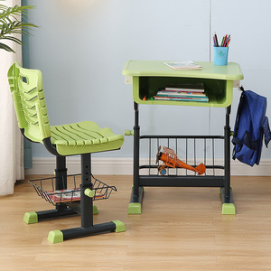 Starlight Adjustable <b>Desk</b> And Chair <b>Set</b> Light Green PP Plastic For Students School Use - Product Image 3