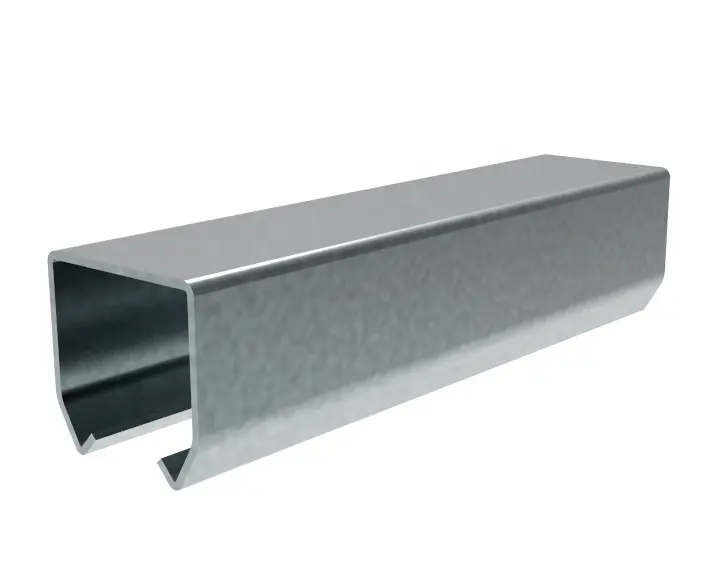 Profilés de rail de porte coulissante double en aluminium rouleau de porte coulissante supportant 260kgs rail de guidage en acier pour porte coulissante