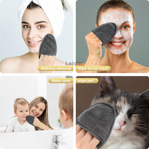 Lingettes nettoyantes douces en microfibre personnalisables avec logo, réutilisables, démaquillantes, lavables, pour bébés et le nettoyage du visage - Product Image 5