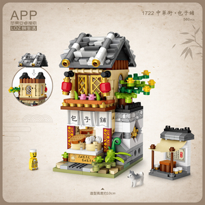 Blocs de construction 3D LOZ Mini Street City à assembler soi-même pour enfants, jouet éducatif comprenant une maison et un magasin de dessins animés - Product Image 2