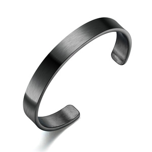 <strong>Custom</strong> Engrave 10mm Wide Plain <strong>Cuff</strong> Bangle <strong>Bracelet</strong> Unisex Stainless Steel Silver Black Blank <strong>Cuff</strong> <strong>Bracelet</strong> - Product Image 5