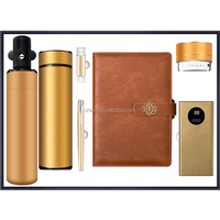 Conjunto de regalo para personal, Set de regalo promocional para taza, A5, Notebook, USB, altavoz, Banco de energía, Oficina
