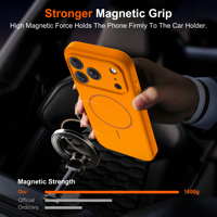 Coque en silicone liquide magnétique 360° anti-chute avec microfibre pour iPhone 15 16 17 18 Pro Max