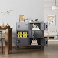 Armoire de rangement industrielle en fer avec clés, finition thermolaquée, design réglable pour salle de sport, bureau, école