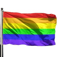 Drapeau arc-en-ciel en Polyester personnalisé chaud 3x5 FT drapeau transgenre Trans Pride drapeau LGBT pour la décoration 48h livraison rapide