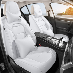 Grey Luxury <strong>Car</strong> <strong>Seat</strong> Covers Full Set Nappa Leather 360 <strong>Wrap</strong> Fit <strong>for</strong> Ford F-150 Escape Explorer All Season Universal - Product Image 3