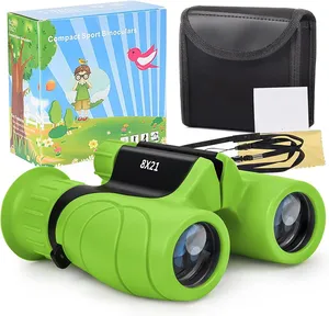 Binoculares para niños de 8x21, binoculares compactos de alta resolución a prueba de golpes para niños reales para niños y niñas de 3 a 12 años, para observación de aves