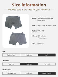 मूत्र बैग पैंट के साथ बुजुर्ग रोगियों के लिए सांस लेने योग्य असंयम देखभाल बॉक्सर अंडरवियर - Product Image 3