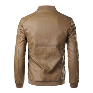 Chaqueta informal de cuero cálida de invierno para hombre con cuello levantado, transpirable y con un precio razonable, estilo callejero - Product Image 2