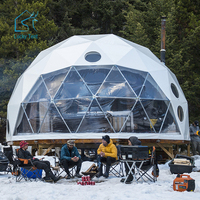 Tente dôme pour événements de camping en plein air / Tentes dômes géodésiques / Tente de glamping transparente pour complexe hôtelier
