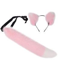 Vente en gros de queue de renard simulée réglable de haute qualité pour fête d'Halloween, bandeau en peluche avec oreilles de renard, accessoires d'exposition d'anime