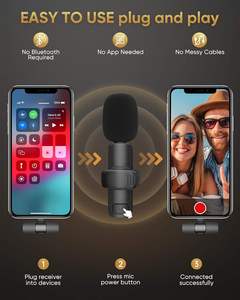 Xách tay giảm tiếng ồn không dây <span class=keywords><strong>Microphone</strong></span> K9 K8 không dây Lavalier Mini <span class=keywords><strong>Microphone</strong></span> Windproof cho ngoài trời phát sóng trực tiếp - Product Image 6