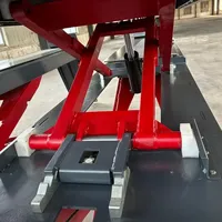 Lève-voiture hydraulique à double ciseaux, structure ultra-mince de haute qualité, pour alignement de roues