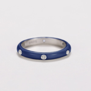 Anelli di Moda F1726 Unisex con Zirconia Cubica, Incastonatura a Pavé, Pietra Rotonda, Gioielli da Regalo - Product Image 2
