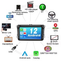 Autoradio 8 pouces, écran tactile, pour VW, autoradio Android pour VW Golf 6 Touran RNS 510 avec Carplay, radio DVD VW