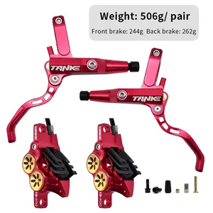 Freio a Disco Hidráulico TANKE de 4 Pistões 900/1700mm com Pastilhas de Resina, Pressão de Óleo, AM DH, Peças de Bicicleta Ultralight - Product Image 6