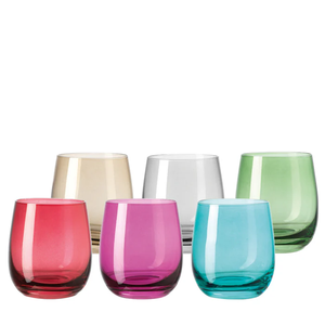 Set di bicchieri SORA da 6 pezzi, 360 ml, colorati, senza stelo - Product Image 1