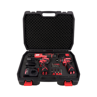 BESITA Kit Combinado de 24 Piezas 3 en 1: Taladro Inalámbrico sin Escobillas, Llave de Impacto y Atornillador con Estuche de Moldeo por Soplado y Cargador de Batería