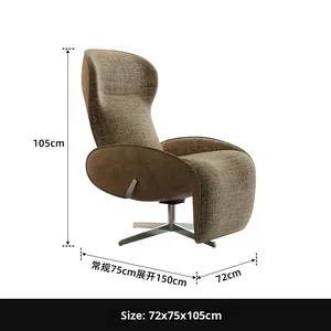 Moderne minimalist ische Schwerelosigkeit Nap Recliner 360 ° drehbare Einzels ofa Stuhl <span class=keywords><strong>Massage</strong></span> für Home Living Room Designer Style Freizeit - Product Image 5