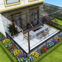 Auvent de toit motorisé rétractable en alliage d'aluminium avec télécommande pour villa, balcon, terrasse, caravane, camping, extérieur, jardin