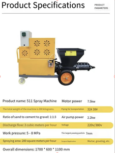 Máquina de Pulverización de Mortero para Enlucido de Cemento y Concreto, Eléctrica, Totalmente Automática, <span class=keywords><strong>220v</strong></span> 380v, Nueva y en Oferta - Product Image 6