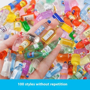 Mini mô phỏng nhựa thực phẩm chai rượu vang Phụ Kiện Set handmade trong suốt nước giả<span class=keywords><strong>i</strong></span> khát bánh mì DIY đ<span class=keywords><strong>i</strong></span>ện thoạ<span class=keywords><strong>i</strong></span> di động Trường hợp vá bán buôn - Product Image 3