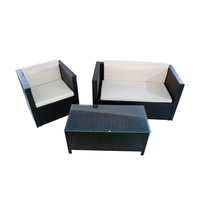 Modernes Design Poly-Rattan Ecksofa-Set Hochwertig Wasserdicht UV-Beständig Umweltfreundlich Pulverbeschichtet für Außenbereich und Innenhof