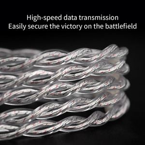High Quality QKZ Q7 MAX 3-in-1 + Type-c <strong>Plug</strong> 2pin + MMCX Born Oxygen-free Copper Cable With Boom Microphone for Gaming - Product Image 6