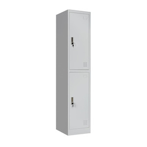 Armoire murale en acier à 2 portes, design de casier métallique pour vestiaire, utilisation en salle de sport - Product Image 1