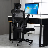 Chaise de bureau exécutive confortable et élégante en maille avec appui-tête réglable, design ergonomique pour usage domestique ou professionnel, style moderne