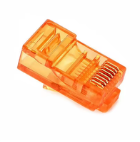 Conectores Modulares RJ45 UTP 8P8C Chapados en Oro |   Conectores de Cable Ethernet Multicolor Cat5e/Cat6/Cat6a para Redes LAN