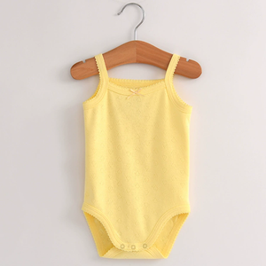 Mono de Algodón de Color Sólido y Transpirable para Bebés, <span class=keywords><strong>Pijama</strong></span> de Manga Corta para Verano, Conjunto de Ropa de Dormir para Recién Nacidos, <span class=keywords><strong>Tirantes</strong></span>, Pelele para Bebé - Product Image 3